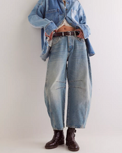 Load image into Gallery viewer, FP GOOD LUCK MID RISE BARREL JEANS