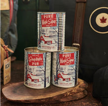Load image into Gallery viewer, MAPLE SYRUP TIN WOOD WICK CANDLE