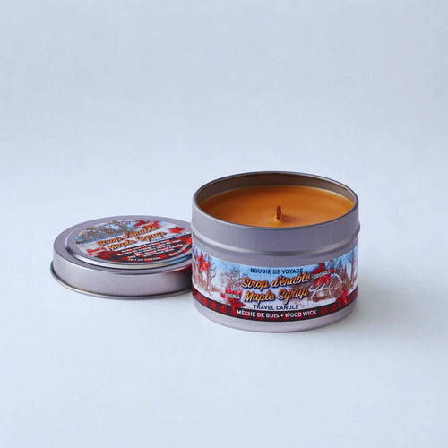 Maple Syrup Wood Wick Mini Tin Candle