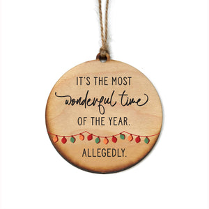 It's the Most Wonderful time tree ornament