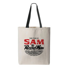 Load image into Gallery viewer, Sam the Record Man Canvas Tote
