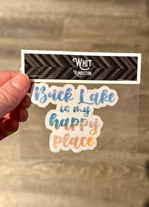 BUCK LAKE HAPPY PLACE STICKER