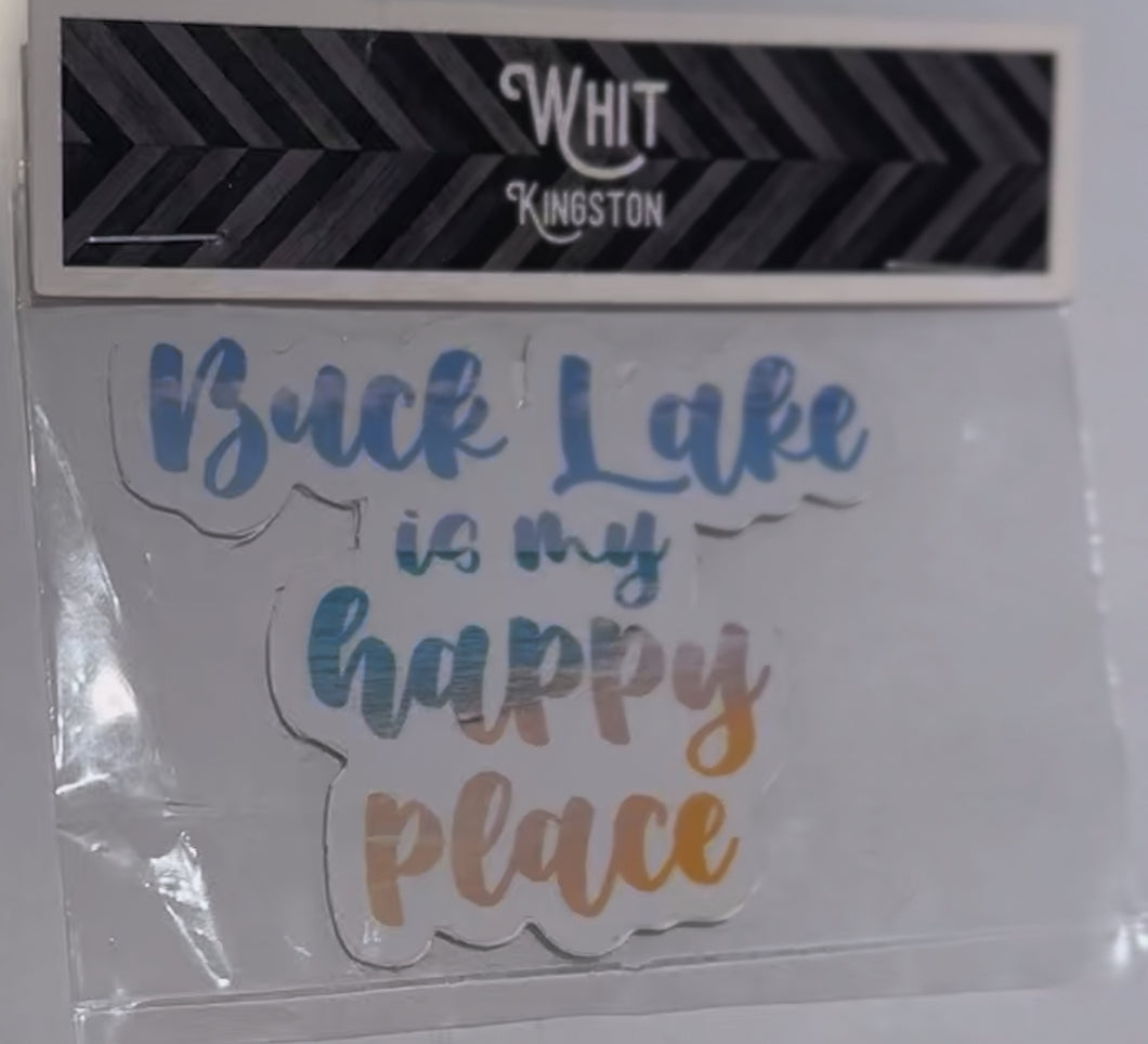 BUCK LAKE HAPPY PLACE STICKER