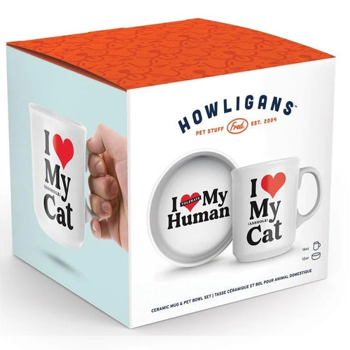 HEART MUG & CAT BOWL