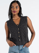 Load image into Gallery viewer, KNIT CABLE BUTTON VEST
