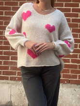 Load image into Gallery viewer, HEART KNIT SWEATER ASTRID CLOTHING