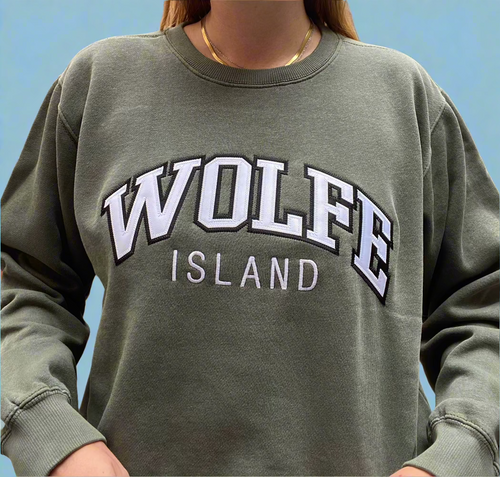 WOLFE ISLAND TWILL CREWNECK