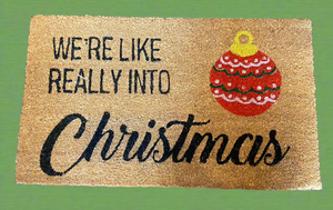 REALLY INTO CHRISTMAS DOORMAT