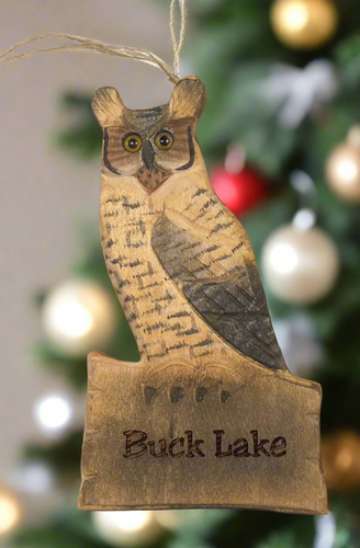 BUCK LAKE OWL ORNAMENT