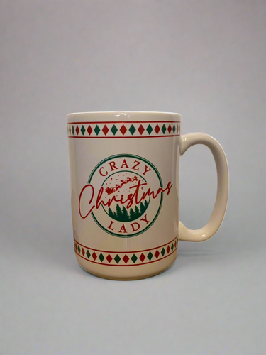 CRAZY CHRISTMAS LADY MUG