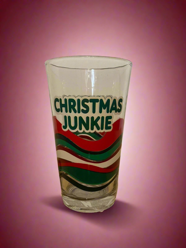 CHRISTMAS JUNKIE PINT GLASS