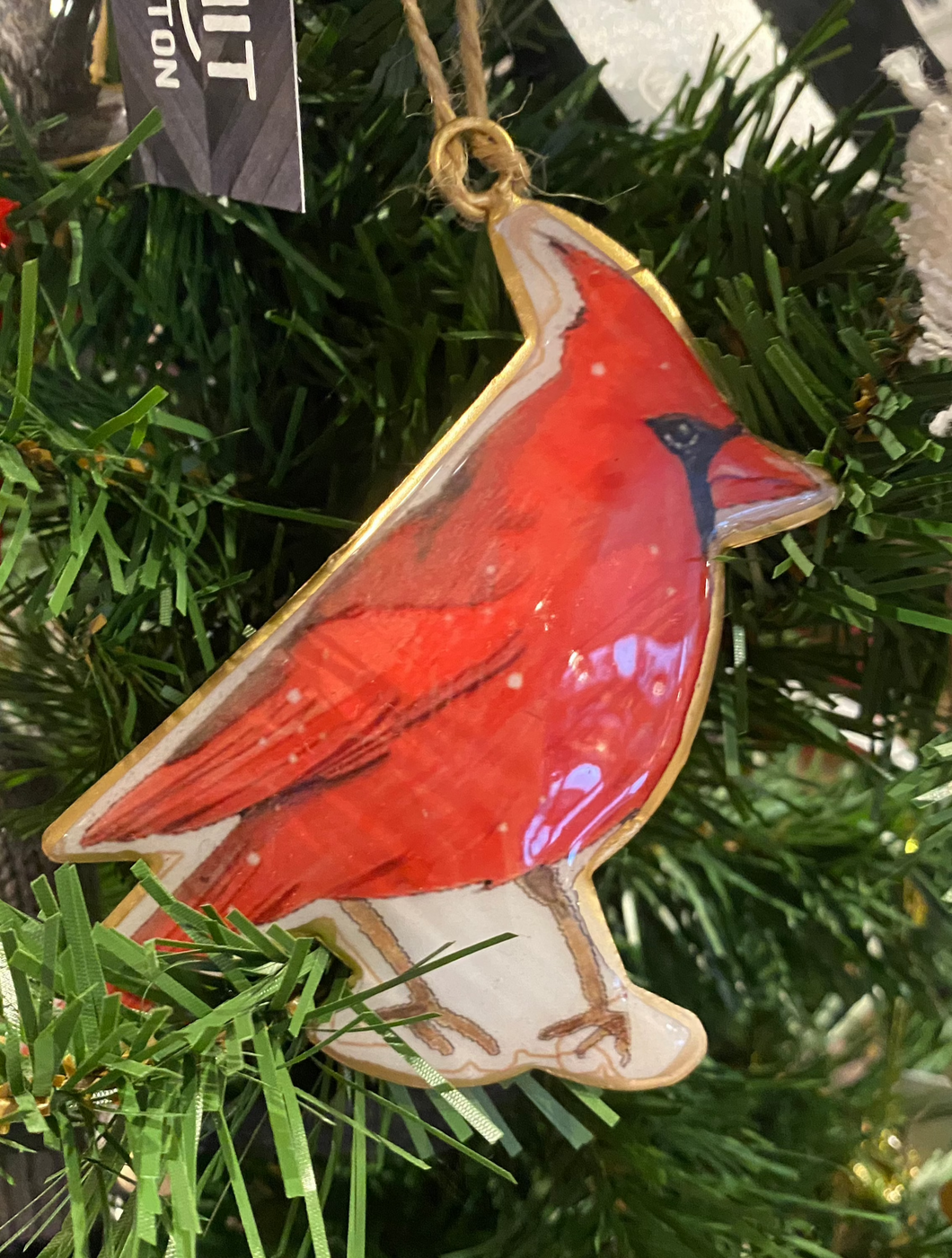 STANDING CARDINAL ORNAMENT