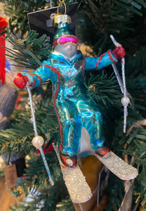 DOWNHILL SKIER ORNAMENT