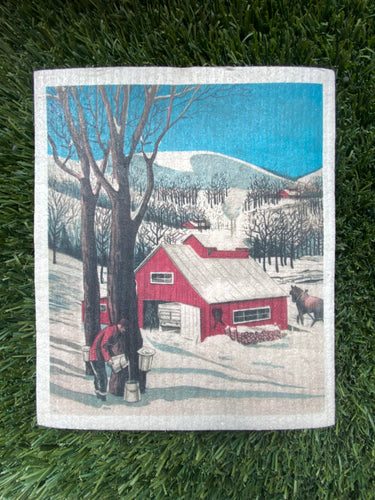 MAPLE SUGAR SHACK DISHCLOTH