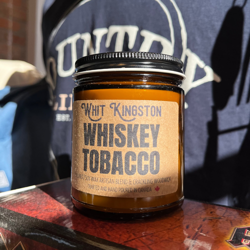 WHISKEY TOBACCO WOOD WICK CANDLE