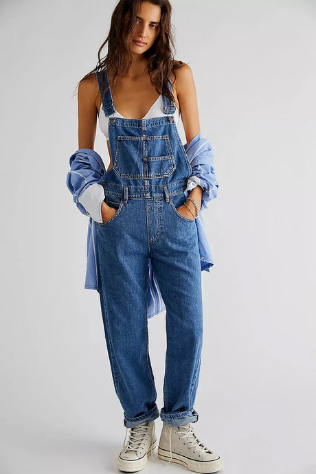 ZIGGY DENIM OVERALL FREE PEOPLE