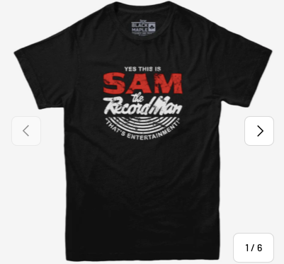 SAM THE RECORD MAN T-SHIRT