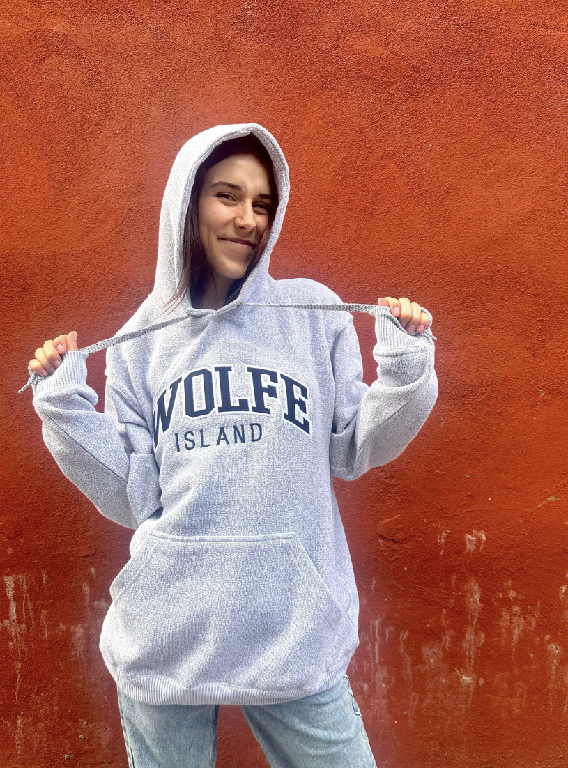 WOLFE ISLAND TWILL KNIT HOODY