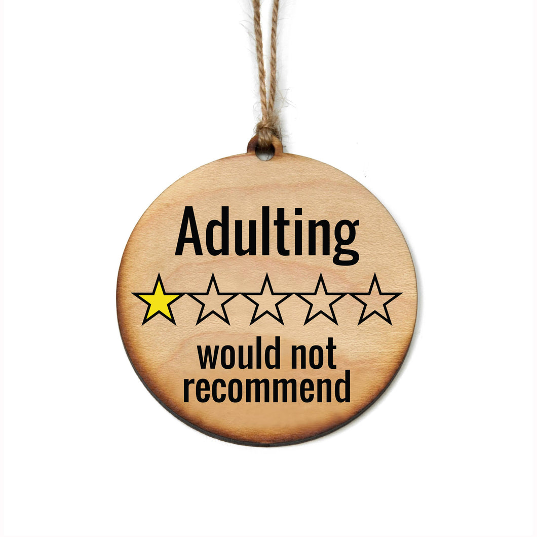 Adulting tree ornament