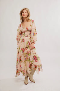 free people morning glory maxi dress Free People Morning Glory Multicolor Floral Maxi Dress Size M NWT
