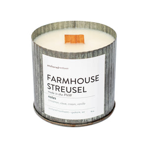 Farmhouse Streusel Wood Wick Candle