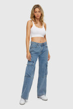 Load image into Gallery viewer, KUWALLA WMN&#39;S LOW RISE CARGO DENIM