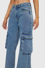 Load image into Gallery viewer, KUWALLA WMN&#39;S LOW RISE CARGO DENIM