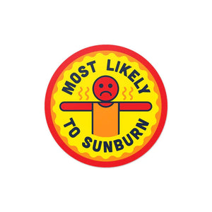 MOST LIKELY TO SUNBURN STICKER