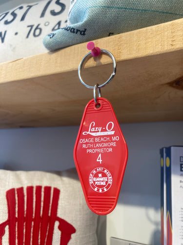 LAZY O MOTEL KEYCHAIN